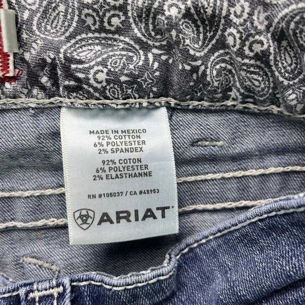 Ariat REAL Jeans Womens 30x30 Blue Performance Stretch Straight Leg Mid Rise 30S - Picture 7 of 16